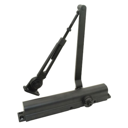 Falcon Medium Duty Surface Door Closer with Hold Open Arm and Parallel Arm Bracket Matte Black Finish SC81AHWPA622